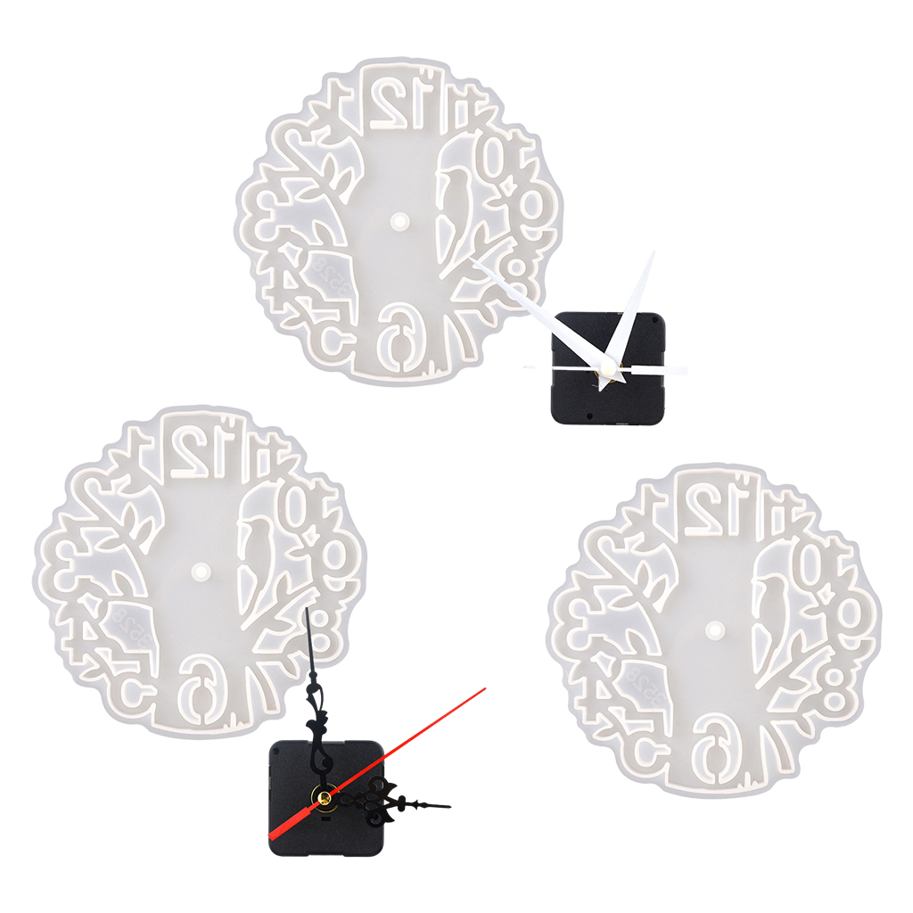 Silicone Clock Decor Mold, DIY Set Create Art Epoxy Resin Casting, Living Room Molds Home/ Wall Hanging Decorative