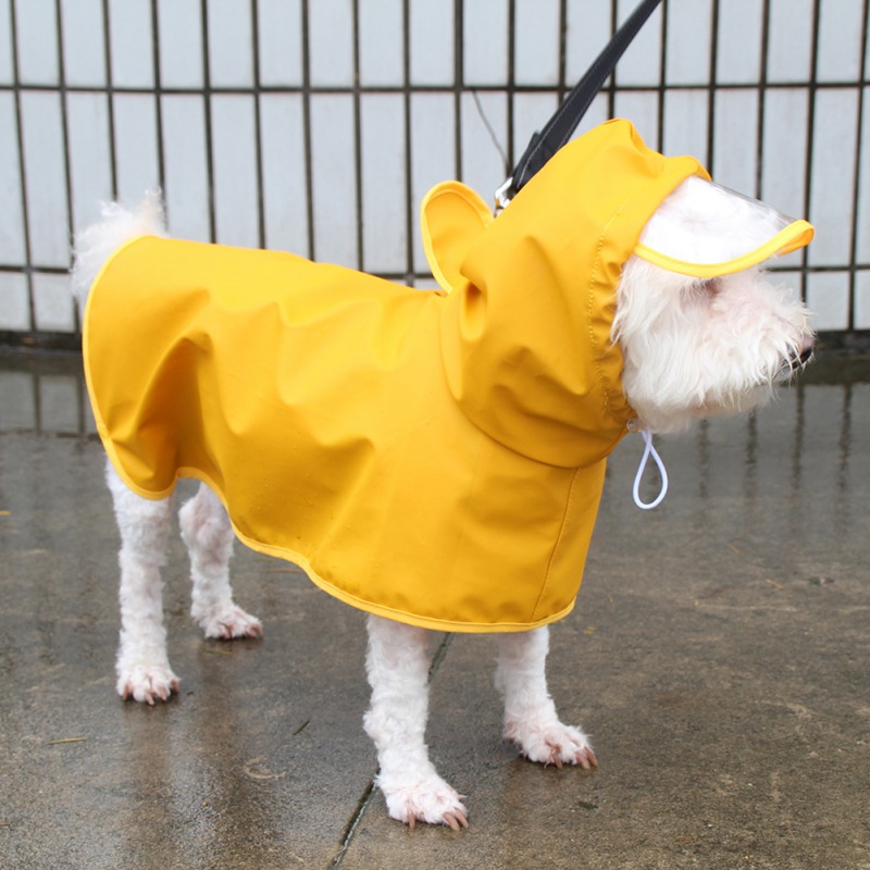 Waterproof Pet Cat Dog Raincoat With 