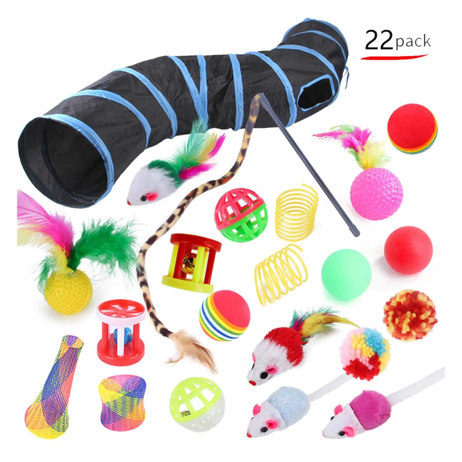 Cat Toy Set, Pet Funny Cat Combination Toy, Dog Tunnel, Cat Channel Pet Cat Toys Interactive Supplies