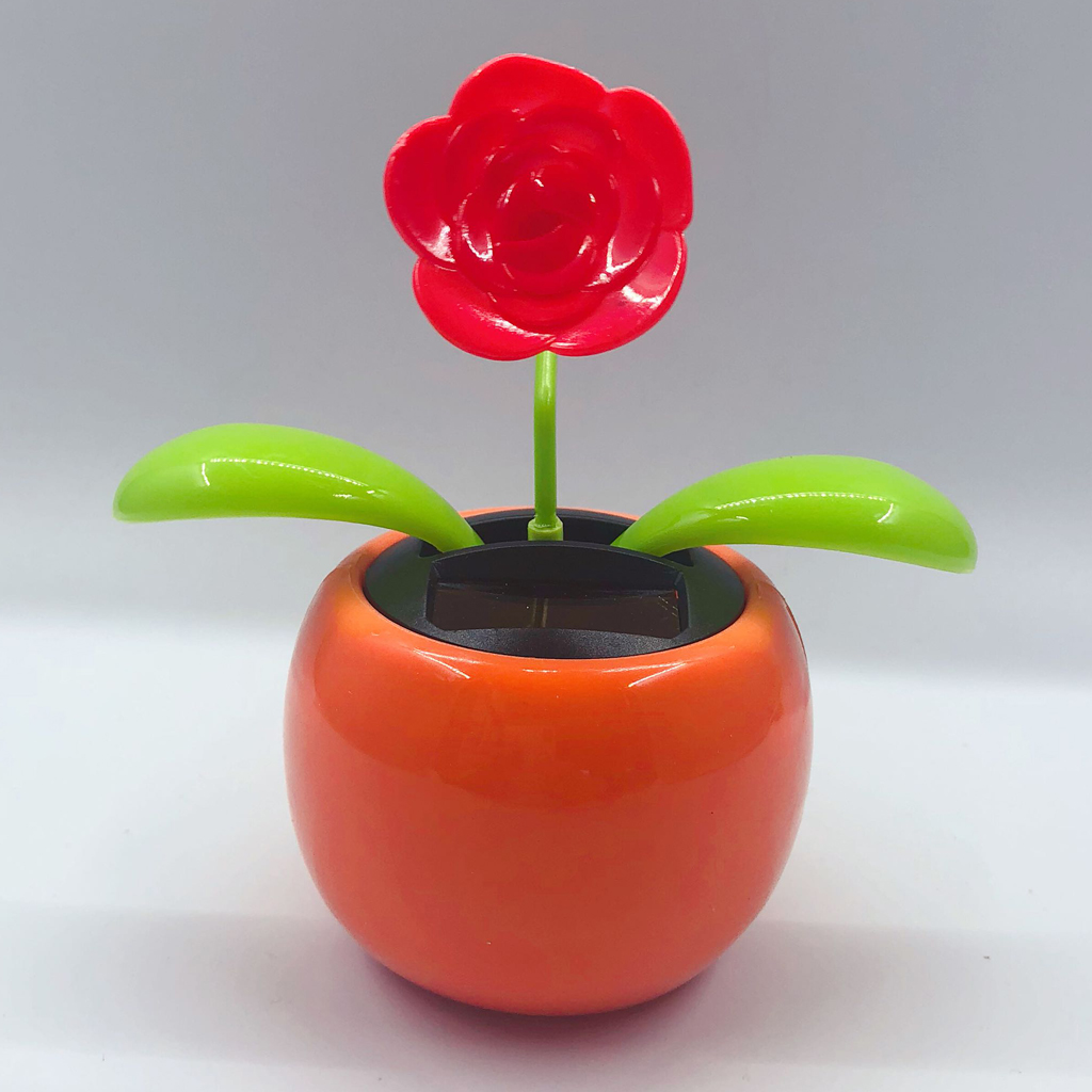 Creative Solar Power  Car Desk Ornament Pot Swing Toy