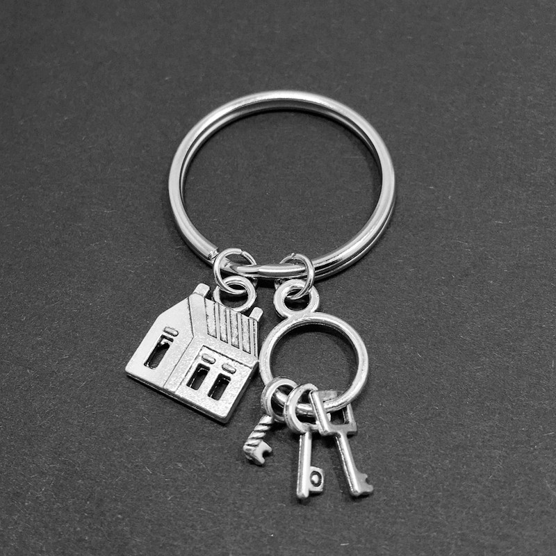 Schlüsselanhänger aus Legierung, Geschenk zum Einzug, Neuzugangsgeschenk, Nachbarschaftsgeschenk, Schlüsselanhänger, Rucksackanhänger – Detail 5