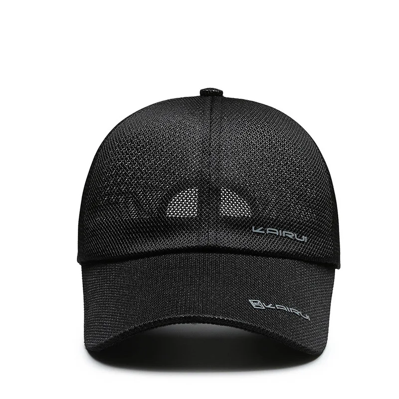 baseball dad hats Men's Summer Mesh Baseball Cap Middle-aged and Elderly Outdoor Sports Sunscreen Hat Letter Breathable Travel Sun Hat Hiking Hat men's leather baseball caps