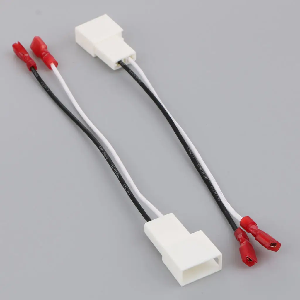 2Pcs Speaker Adaptor Lead Loom Connectors for Toyota 1987-2013 Motorcycle Car Accessories