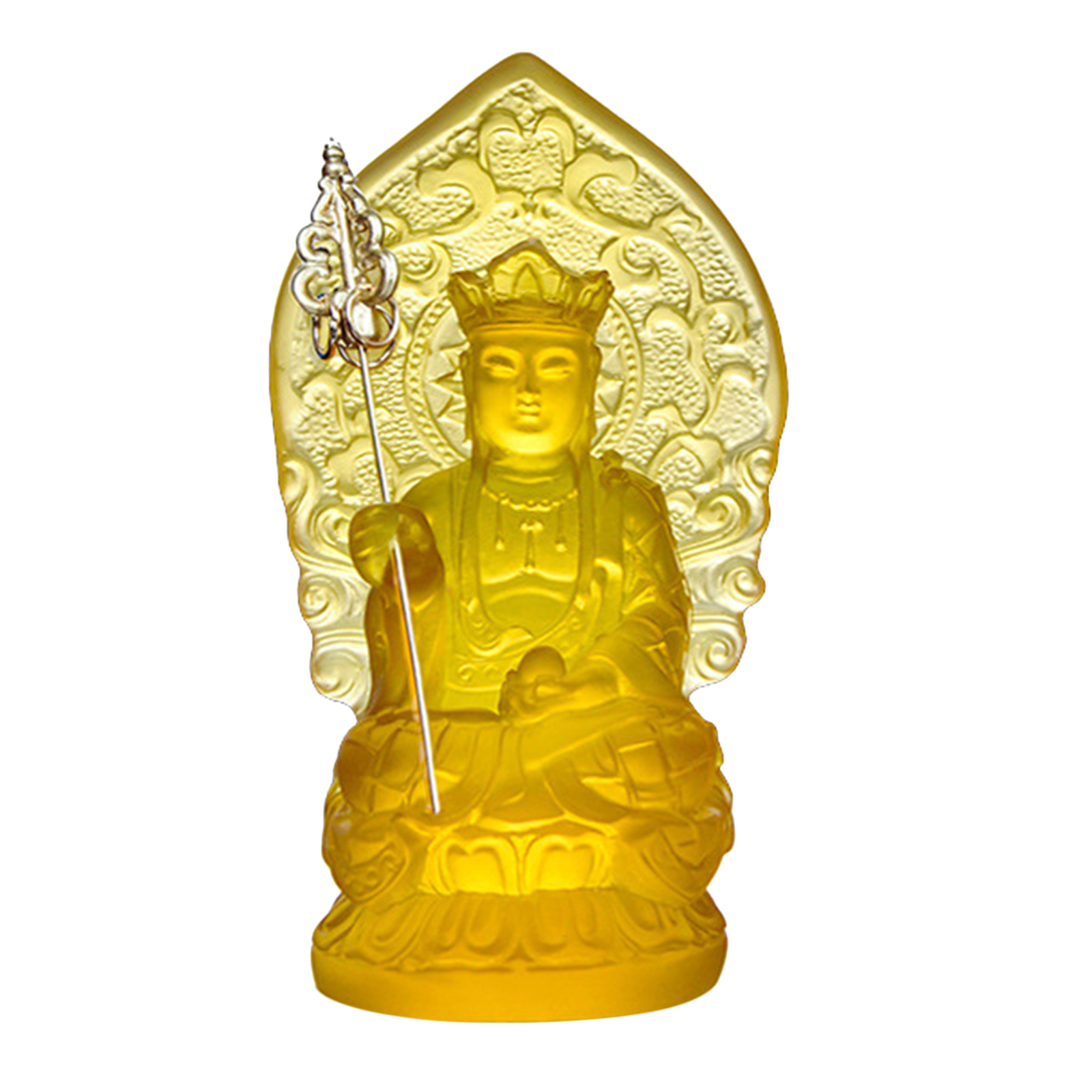 Resin Buddha Statue Ksitigarbha Bodhisattva Tangseng Statue East Asian Decor