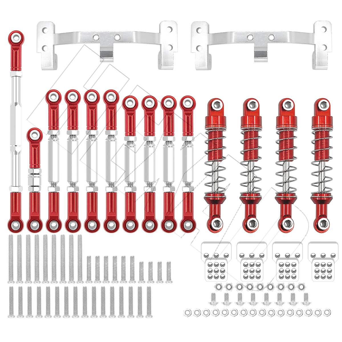 1 Satz WPL C14 C24 C34 C44 C54 MN D90 FJ45 MN98 MN99s Upgrade-Teile, verstellbarer Metallstoßdämpfer mit Pleuel-Kit – Detail 14