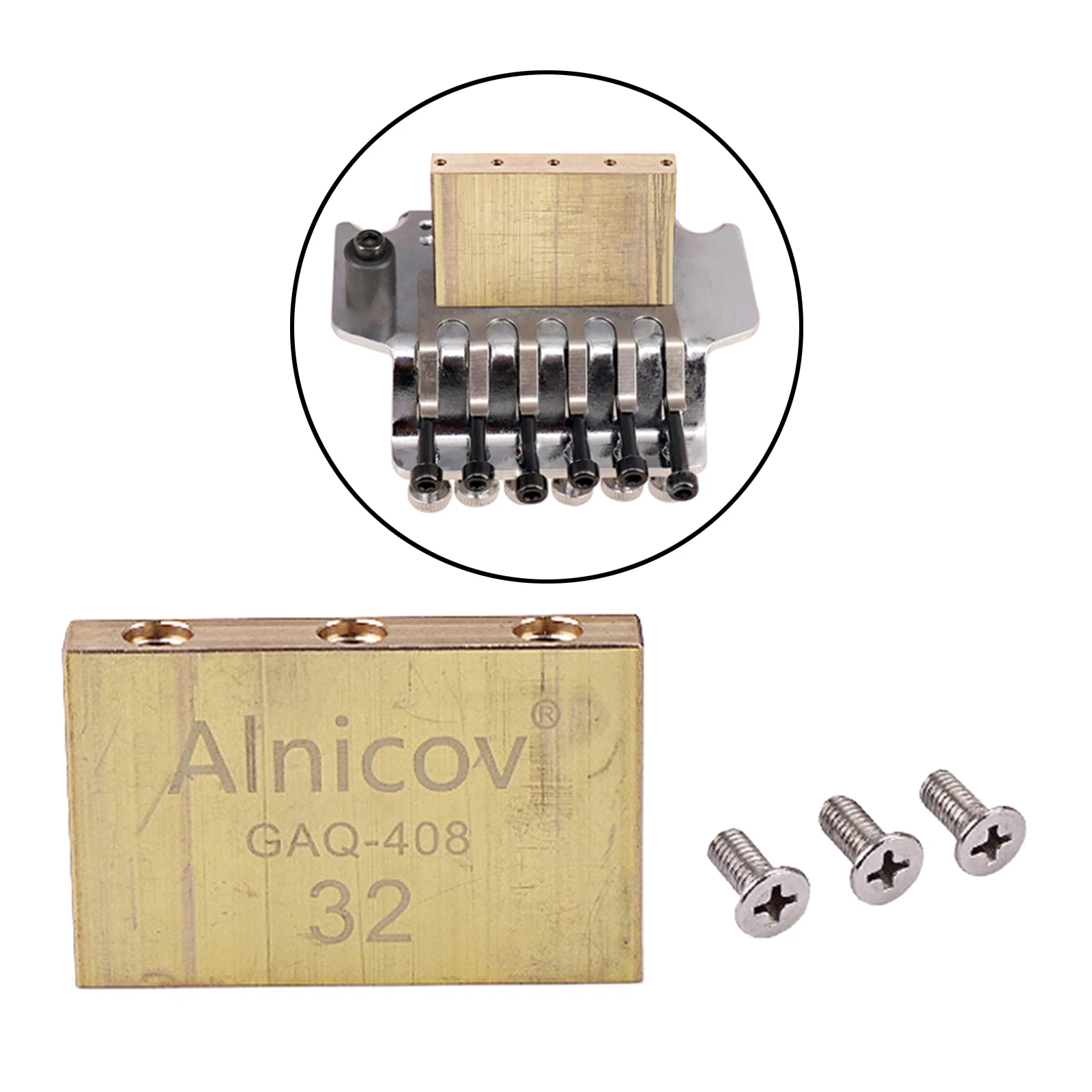 32mm Full Brass Short Tremolo Block for Floyrose Electric Guitar & Most Electric Guitar Parts Accessories