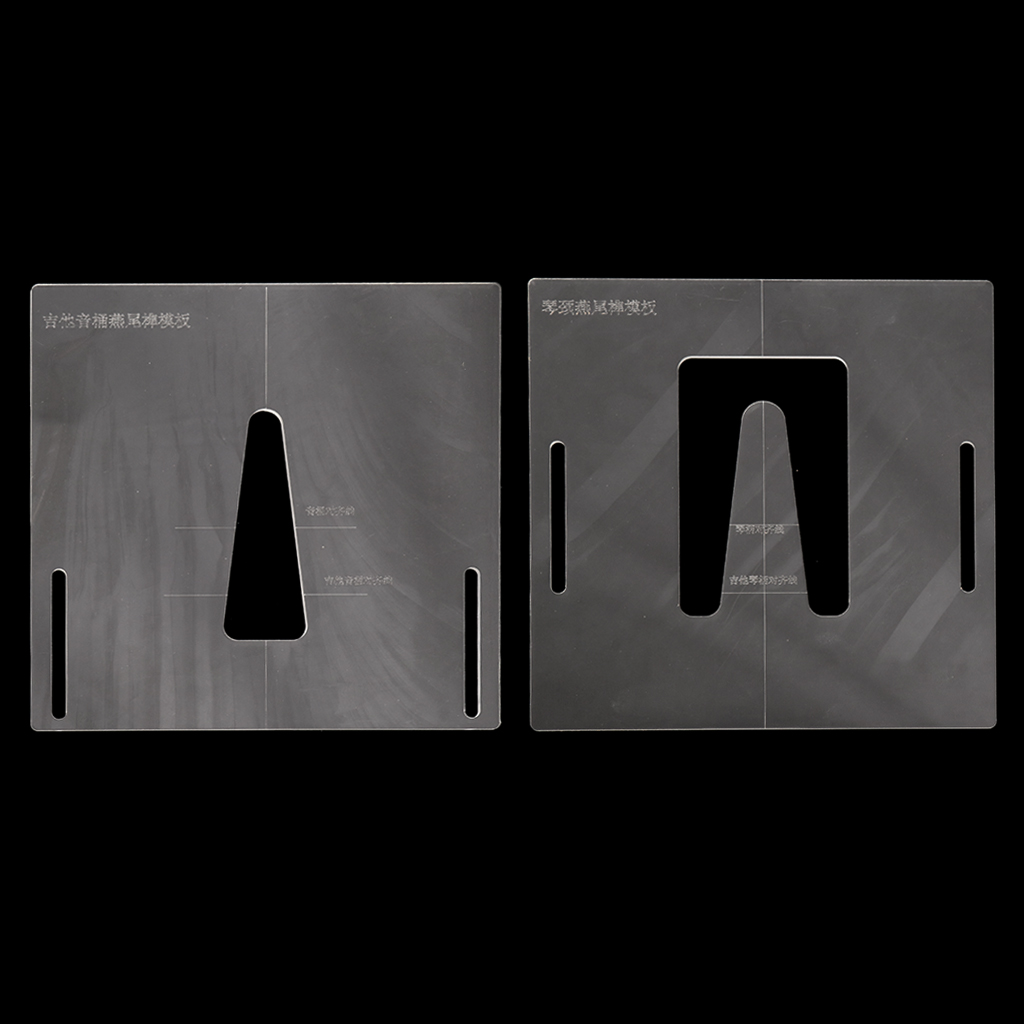 2pcs Transparent Acoustic Neck Joint Routing Template Guitar Making Molds