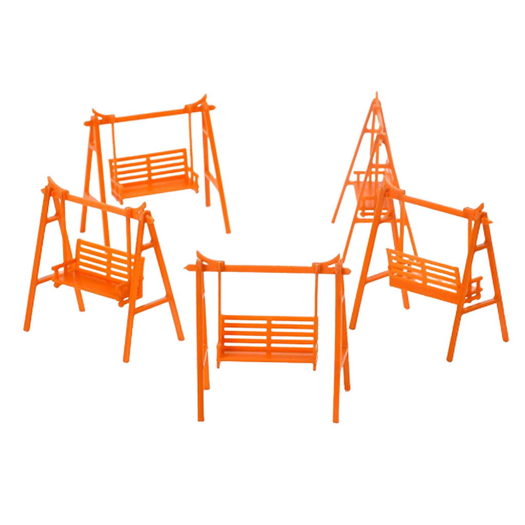 5pcs Plastic Swing Chair Furniture Miniature 1:75 OO Scale For Street &Train