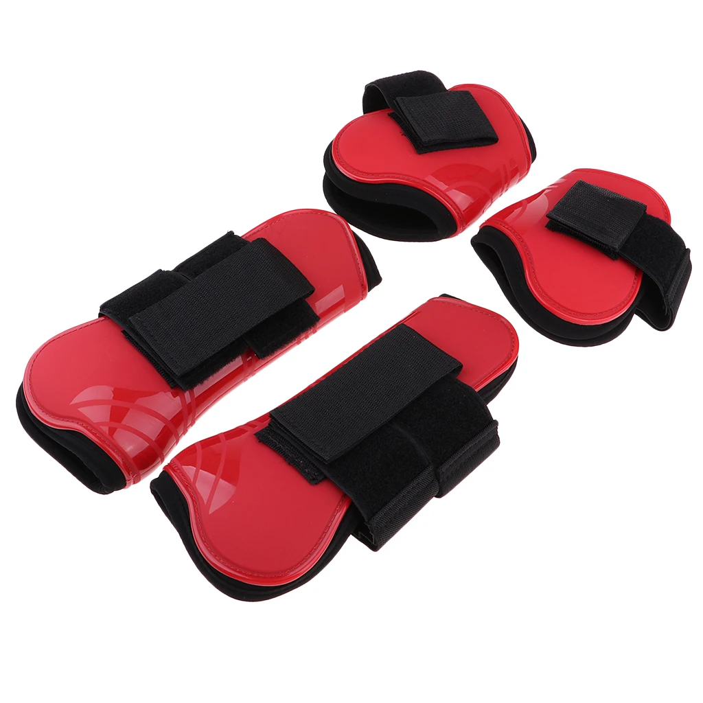 Set of 4 Stable Horse Tendon Boot Horse Front Hind Leg Protect Care Boots