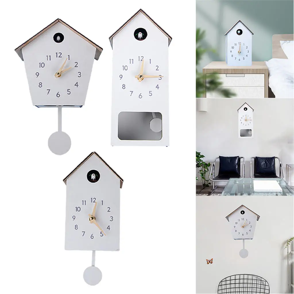 Retro Cuckoo Clock Battery Powered Wall Clock for Home Decor Art Crafts Housewarming Gifts