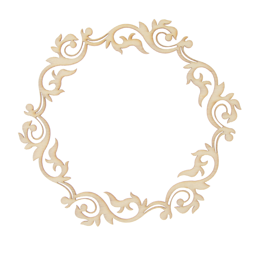 12 Pieces Blank Round Flower Wreath Woodcraft ing Gift Tags