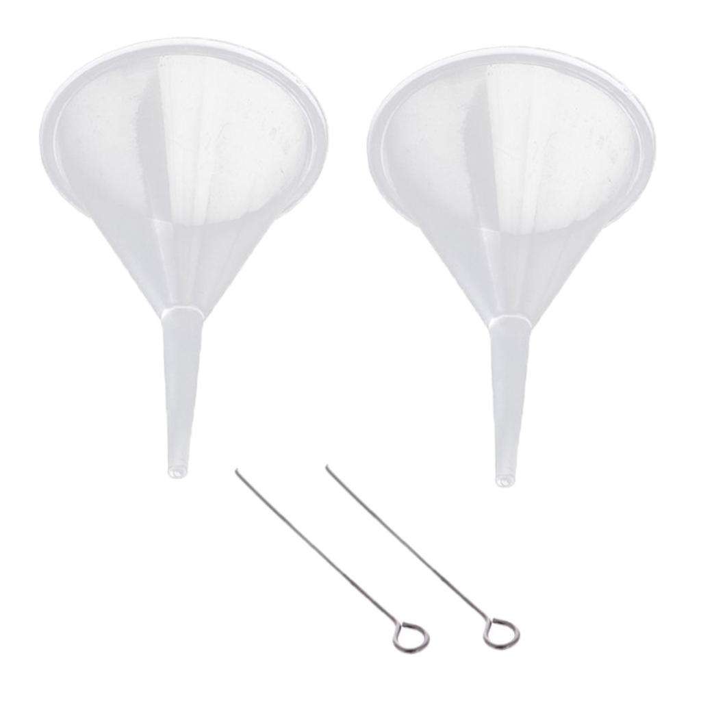 2 Piece Mini Funnel Plastic Metal Small Funnels For Cremation Jewelry Fill Kit