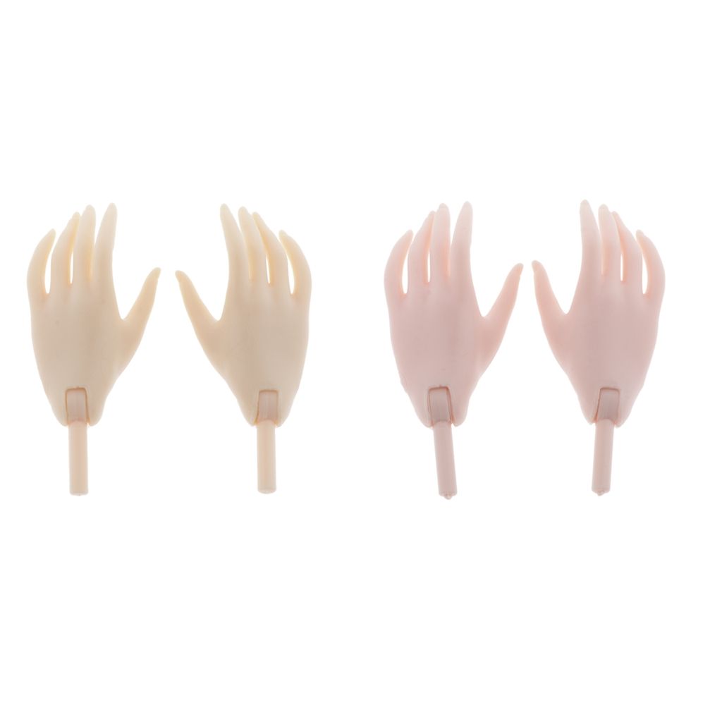 Flexible Jointed Hands Doll Body Accessory for 1/4 BJD SD Doll White/Yellow Skin
