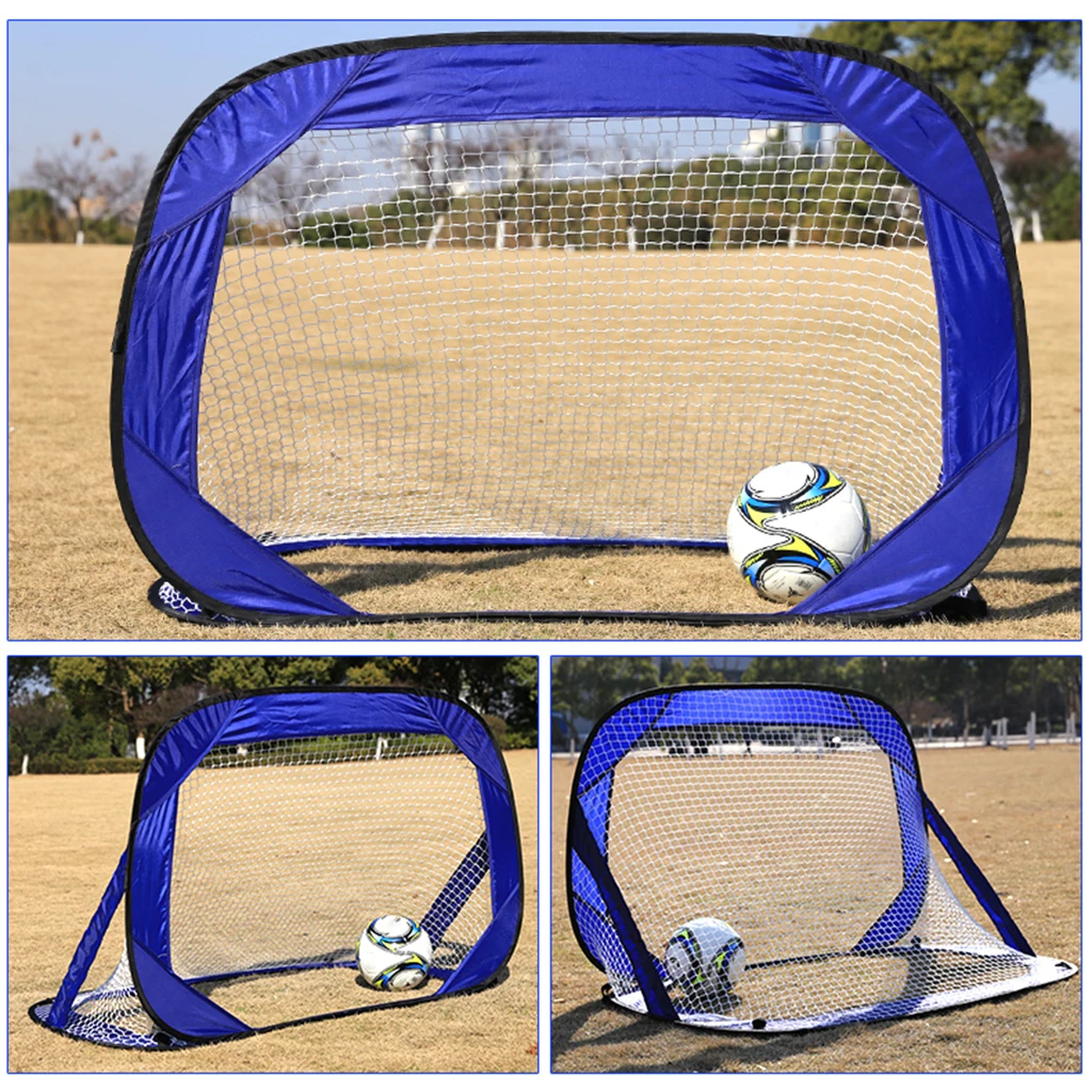 Kids Portable Soccer Goal Mini Soccer Goal Outdoor Sports Training Blue
