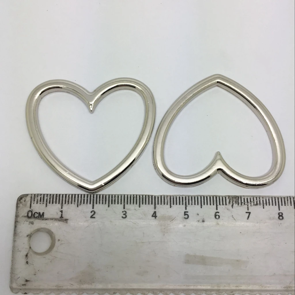 Phenovo 5Pcs Sliver Alloy Heart Circle Rings DIY Charms for Womens Collar Choker Leather Jewelry Leg Ring Garter Belt Making