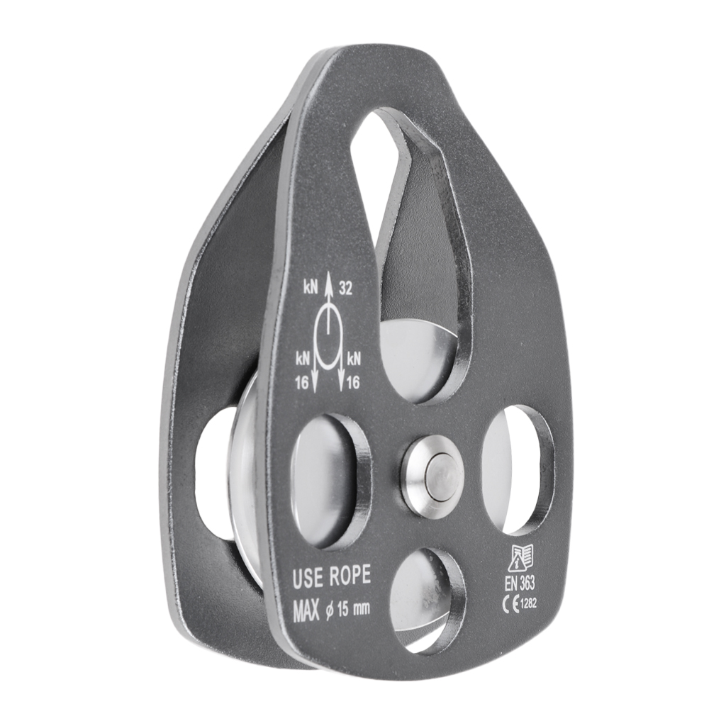 Single Sheave Pulley 32kN Large Aluminum  Pulley Single Side Swing Pulley for Climbing Rigging  Hauling
