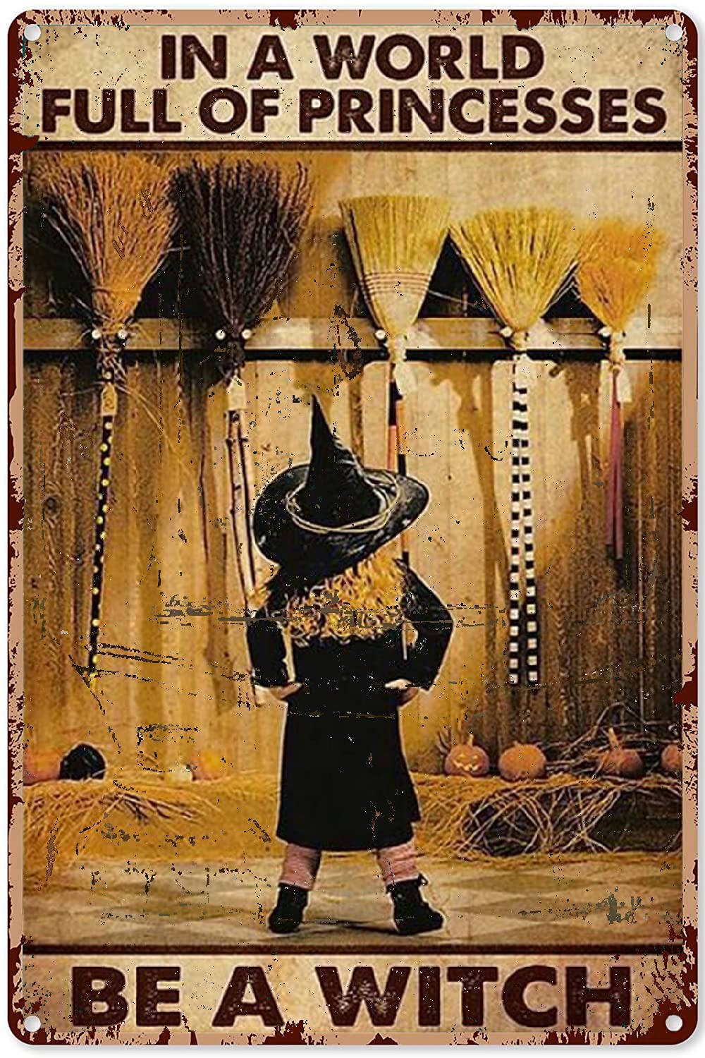 The Witch's Kitchen Retro Tin Signs Distressed Look Vintage Wall Decor Art MUNDERA 8 X 12 Metal Sign The Witch's Kitchen Retro Tin Signs Distressed Look Vintage Wall Decor Art MUNDERA 8 X 12 Metal Sign
