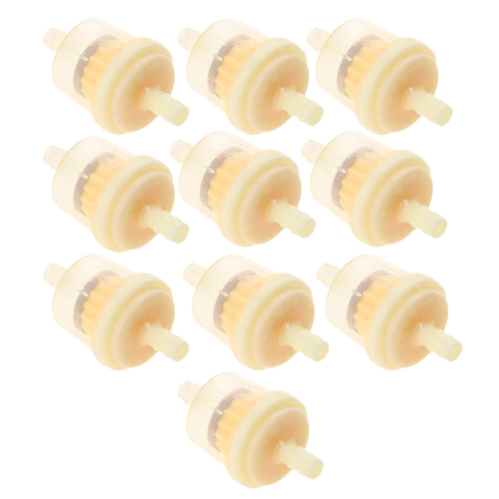 10 x Plastic 5/16'' Motorcycle Petrol Inline Fuel Filter Cleaning Engine