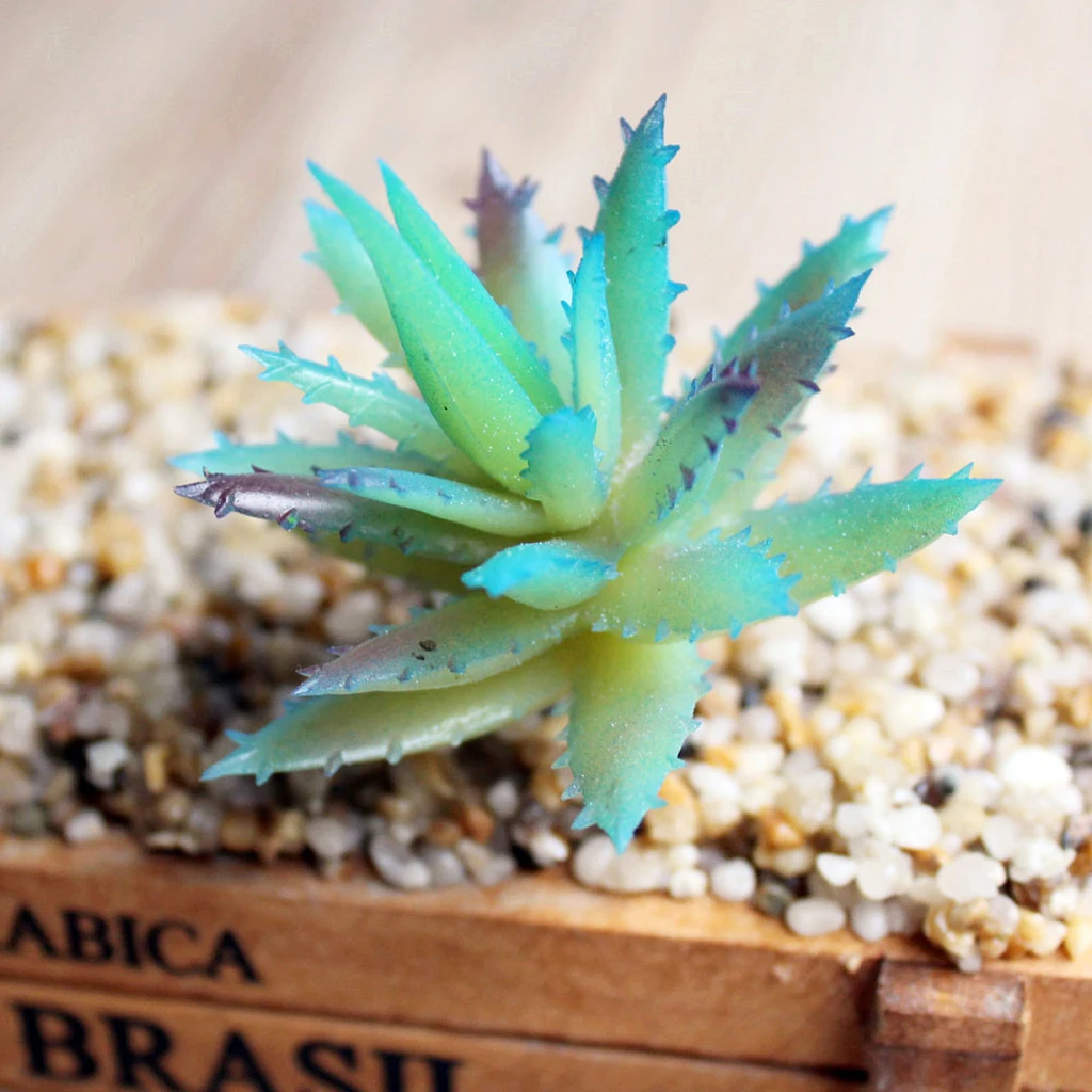 6xRealistic Artificial Succulent DIY Foliage Decorative Faux Cactus Plant #10