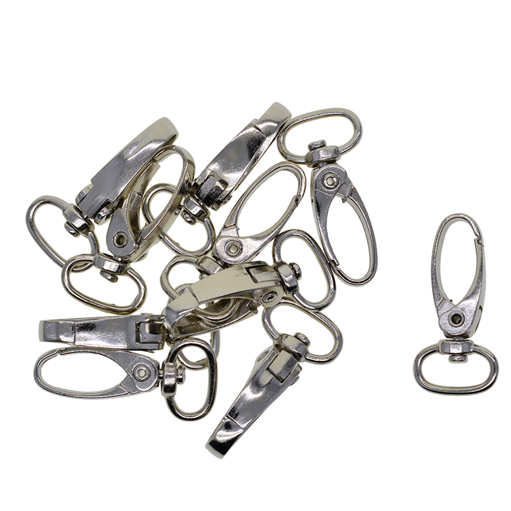 10 Lanyard Hook Swivel Snap Lobster Clasp Clip Keychain Split Key Rings Swivel Clasps Lanyard Snap Hook Metal Clasp Lobster Clip