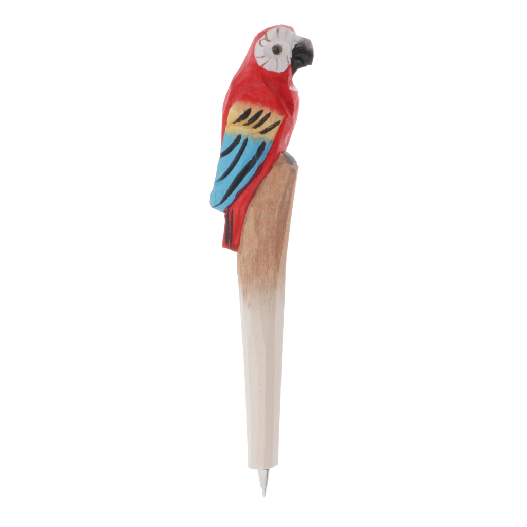 Ballpoint Cute Animals Carved Wood Pen Creative Writing Pen Ball Point Wooden