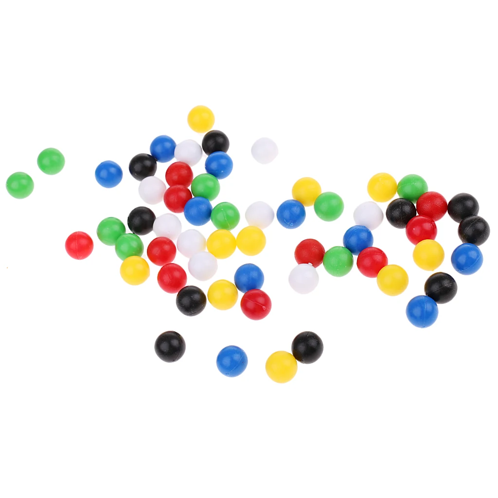 60pcs 10mm Plastic Balls Beads Accessories for Connecting 4 Shots Game, Quarto
