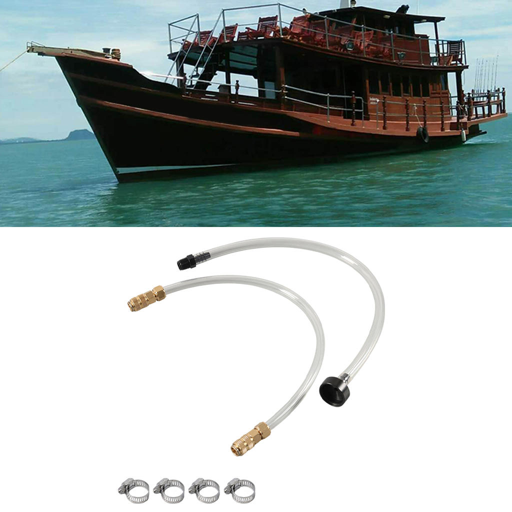 Set of 2 Bleed Tube Filler Kit Exhaust Kit Bridge Tube & Hose Fit for Seastar Hydraulic Steering Systems Inboard/Outboard