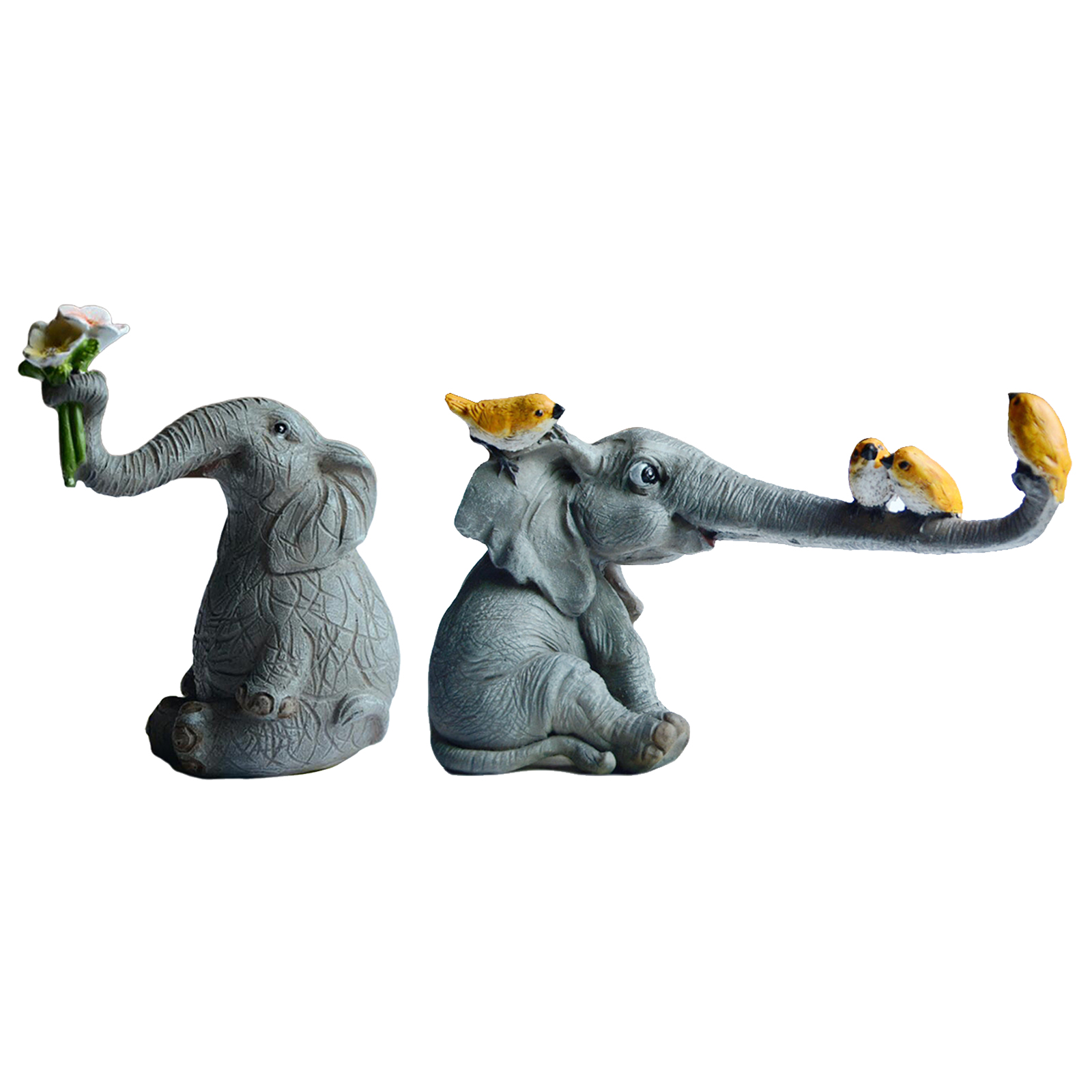 Sculpture Home Decor Statue Ornament Art Sculpture Collectibles Everyday Collection Elephant Figurines Fairy Garden Ornaments