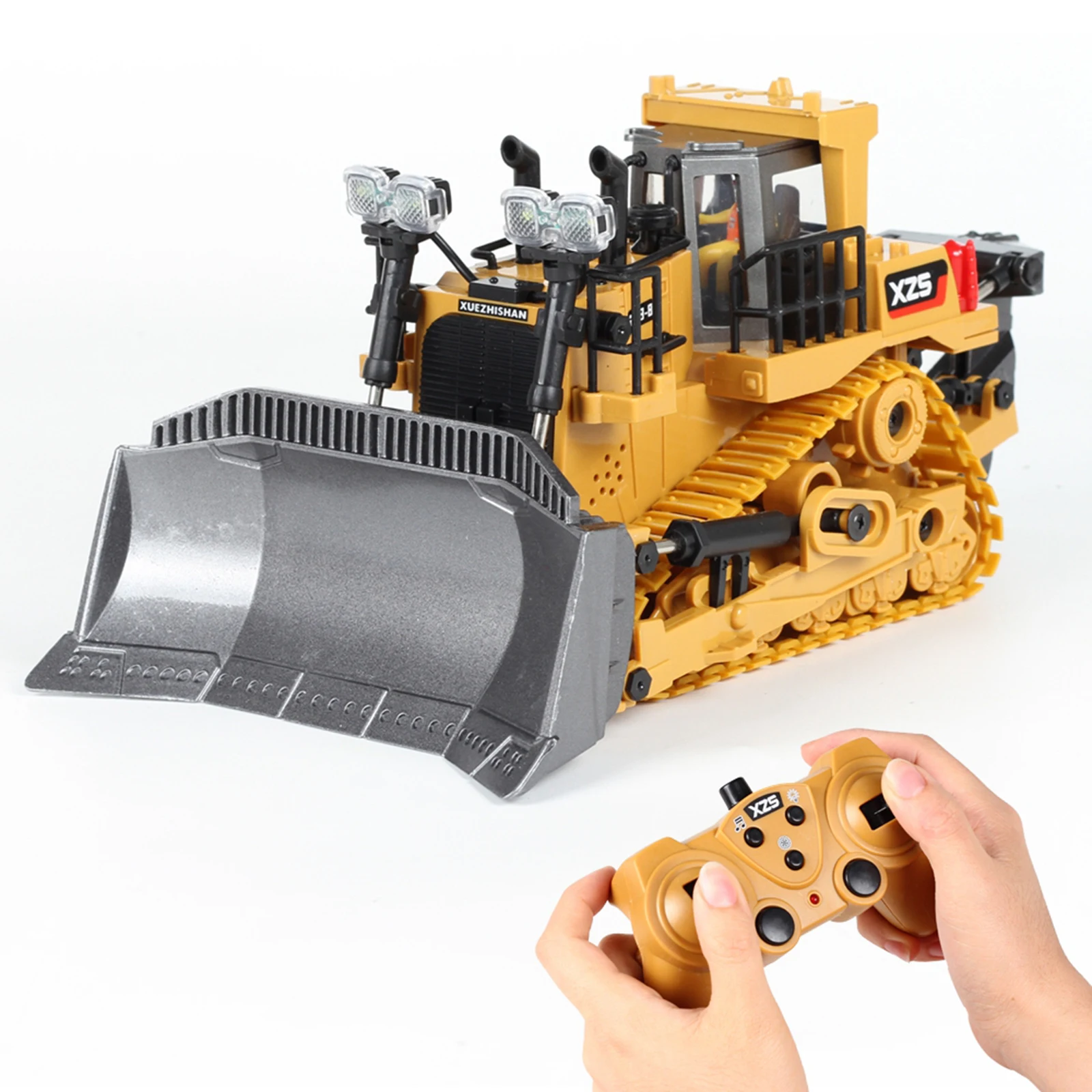 RC Bulldozer Light & Sound Engineering Car Excavator Vehicles Truck Boy Toy