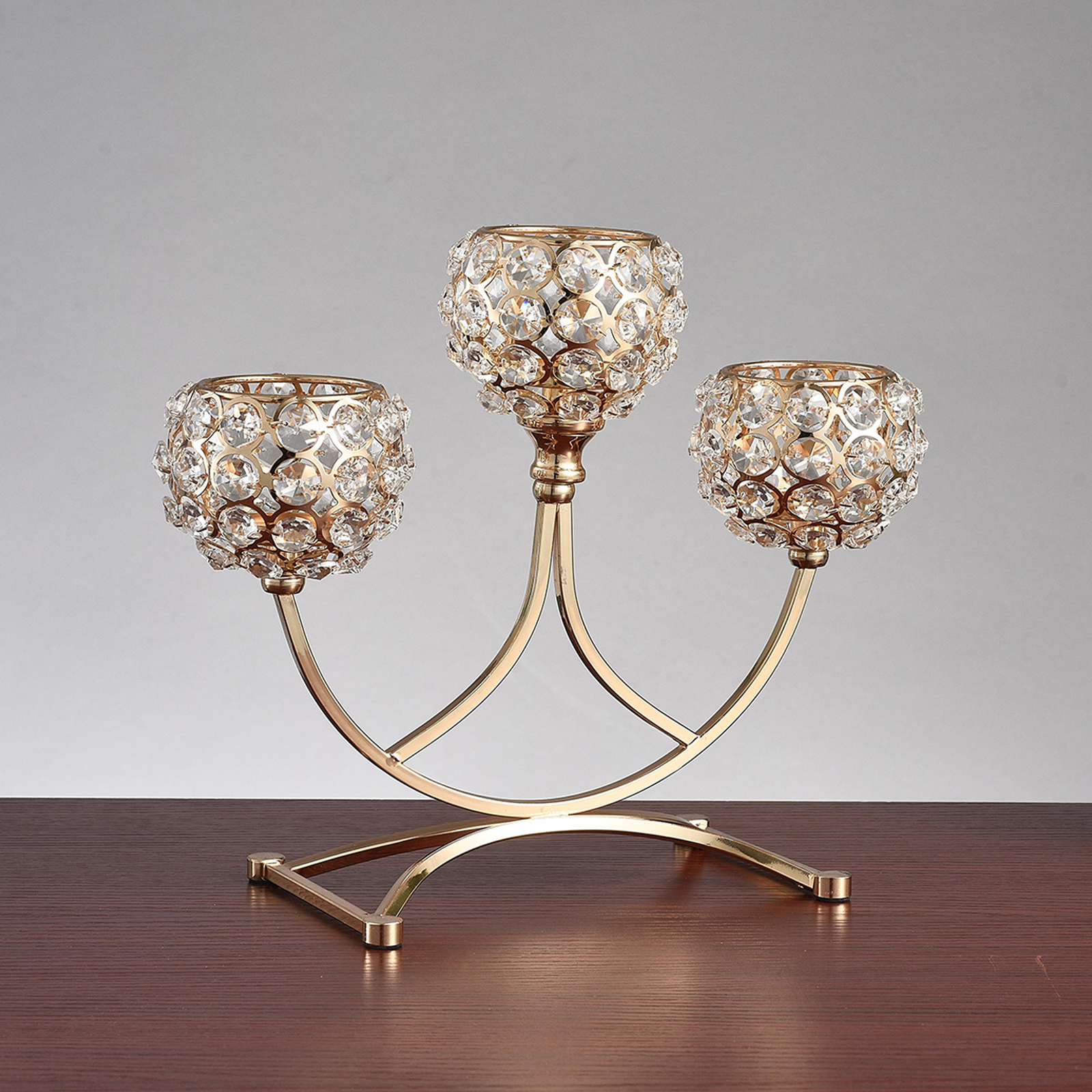 Modern Candle Holder 3-Arm Candelabra Wedding Party Centerpiece Ornaments