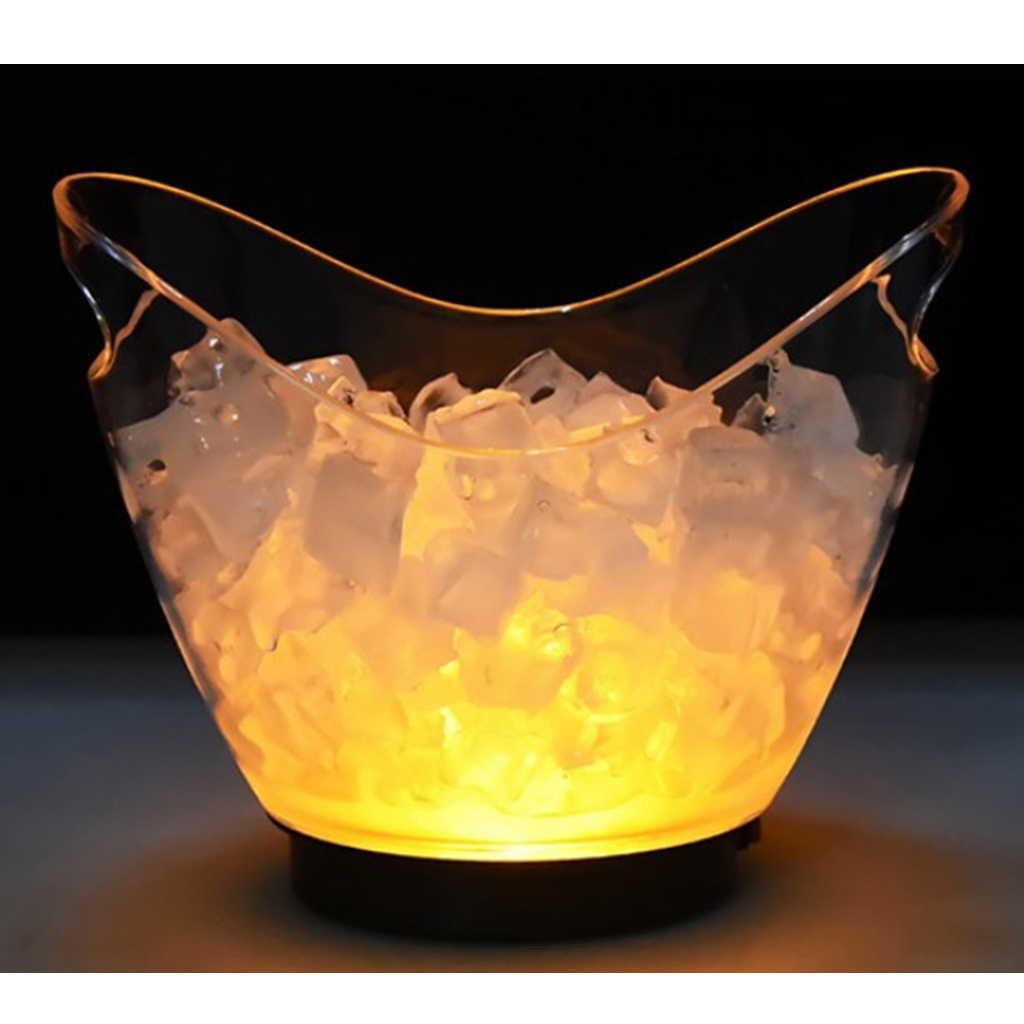 Ice Bucket Beer Wine Cooler Tub LED Color Changing 2L For Beverage Drinks