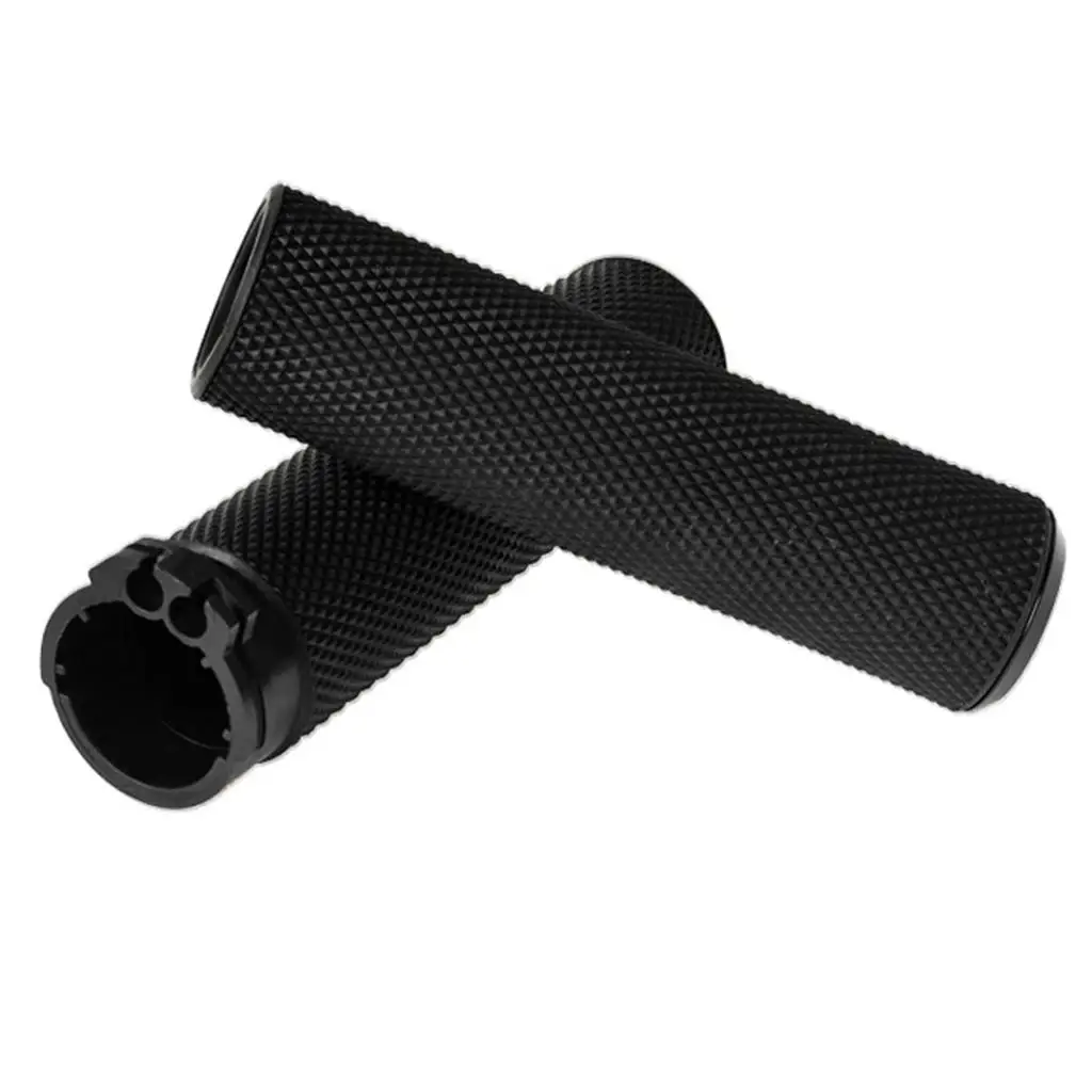 1 Pair 1 inch 25mm Motorcycle Black Handle Bar Hand Grips for Harley XL883 1200 X48   Glide