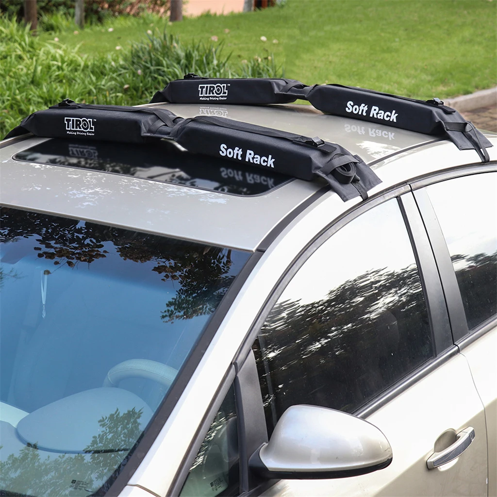 2-pack Foldable Automobile Soft Roof Top Cross paddleboard Luggage Carrier