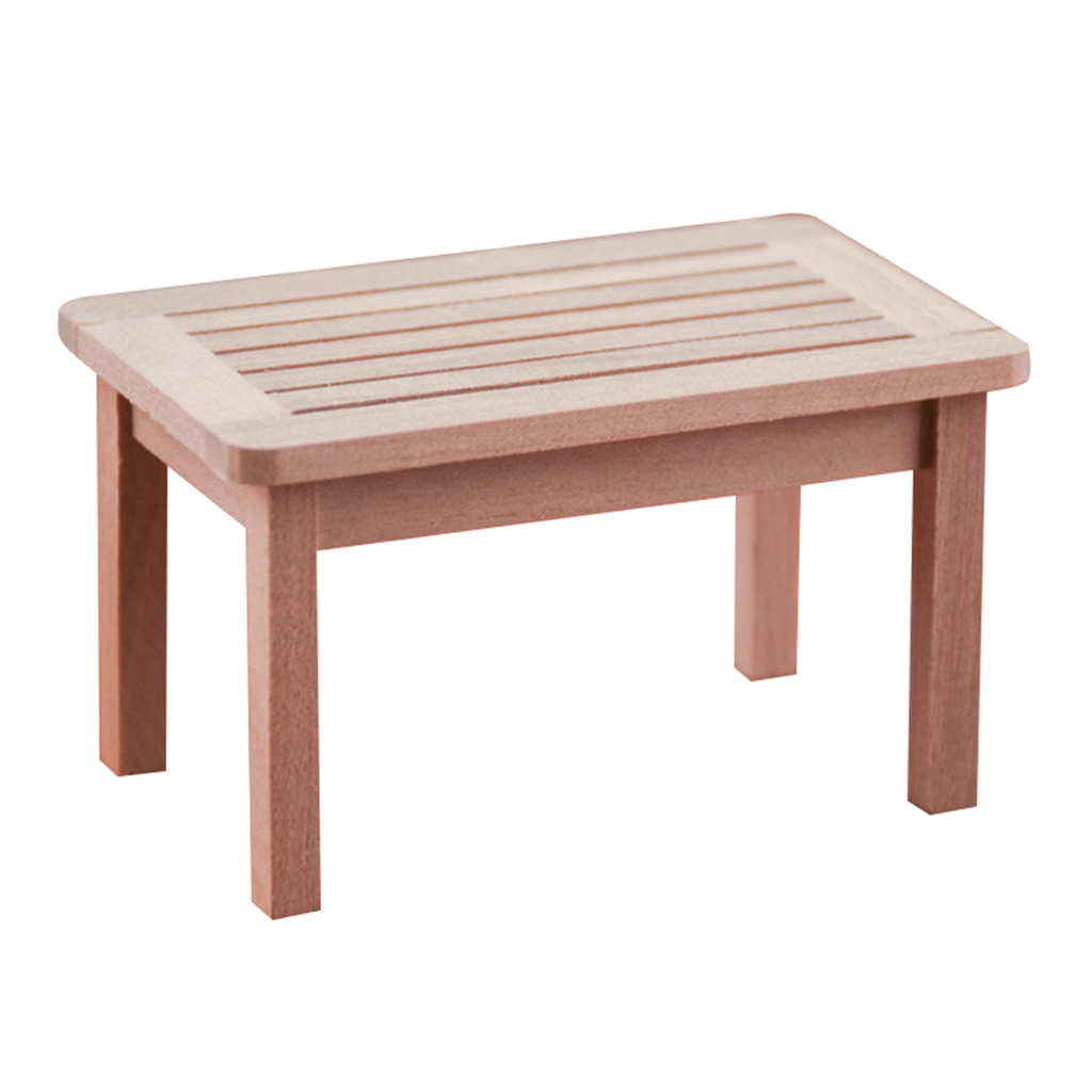 1pc 1/12 Solid Tea Table Desk Dollhouse Miniatures Furniture Decor Accessory