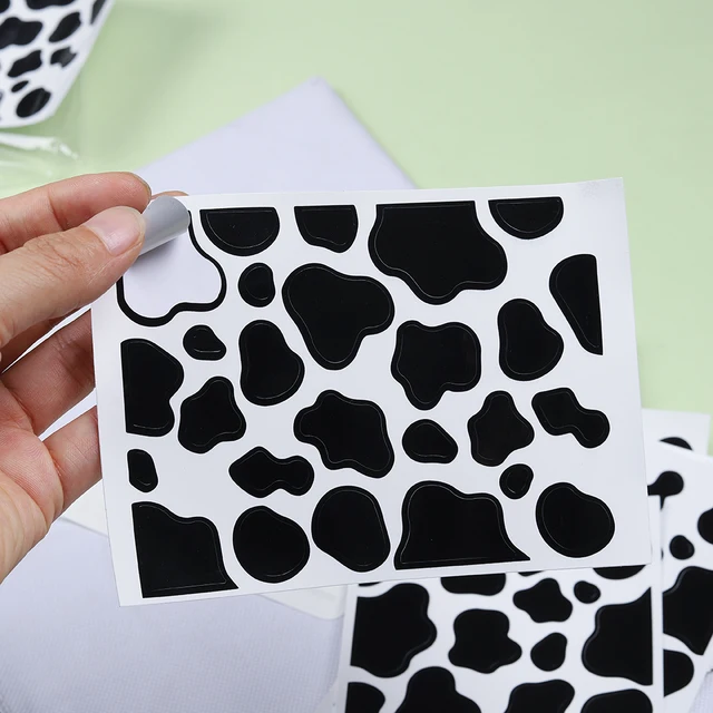 65PCS Cute Black and White Cow Graffiti Stickers Waterproof DIY