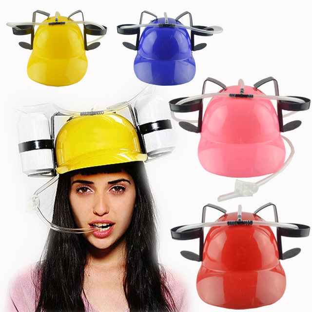 Beer Can Drinking Helmet/Hat – Assorted Colours