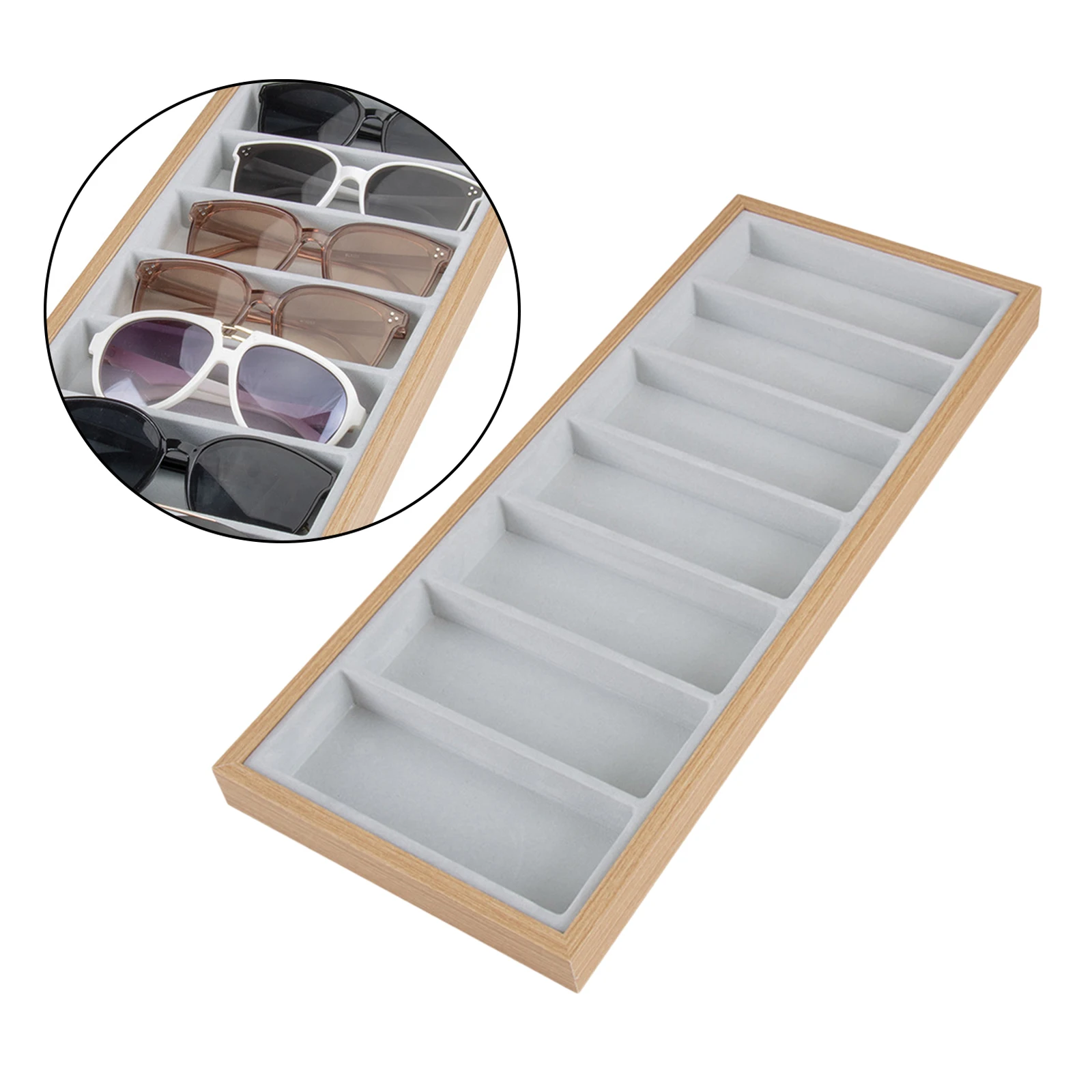 3 Slots Travel Sunglasses Case Portable Glasses organizer For Storage & Display 