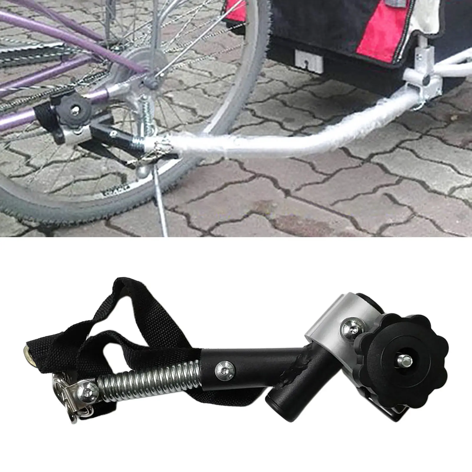 Liveday Universal Bike Trailer Bike Trailer Connector Hitch Baby Pet Hitch Linker Connector Bicycle Rear Rack Accessories 