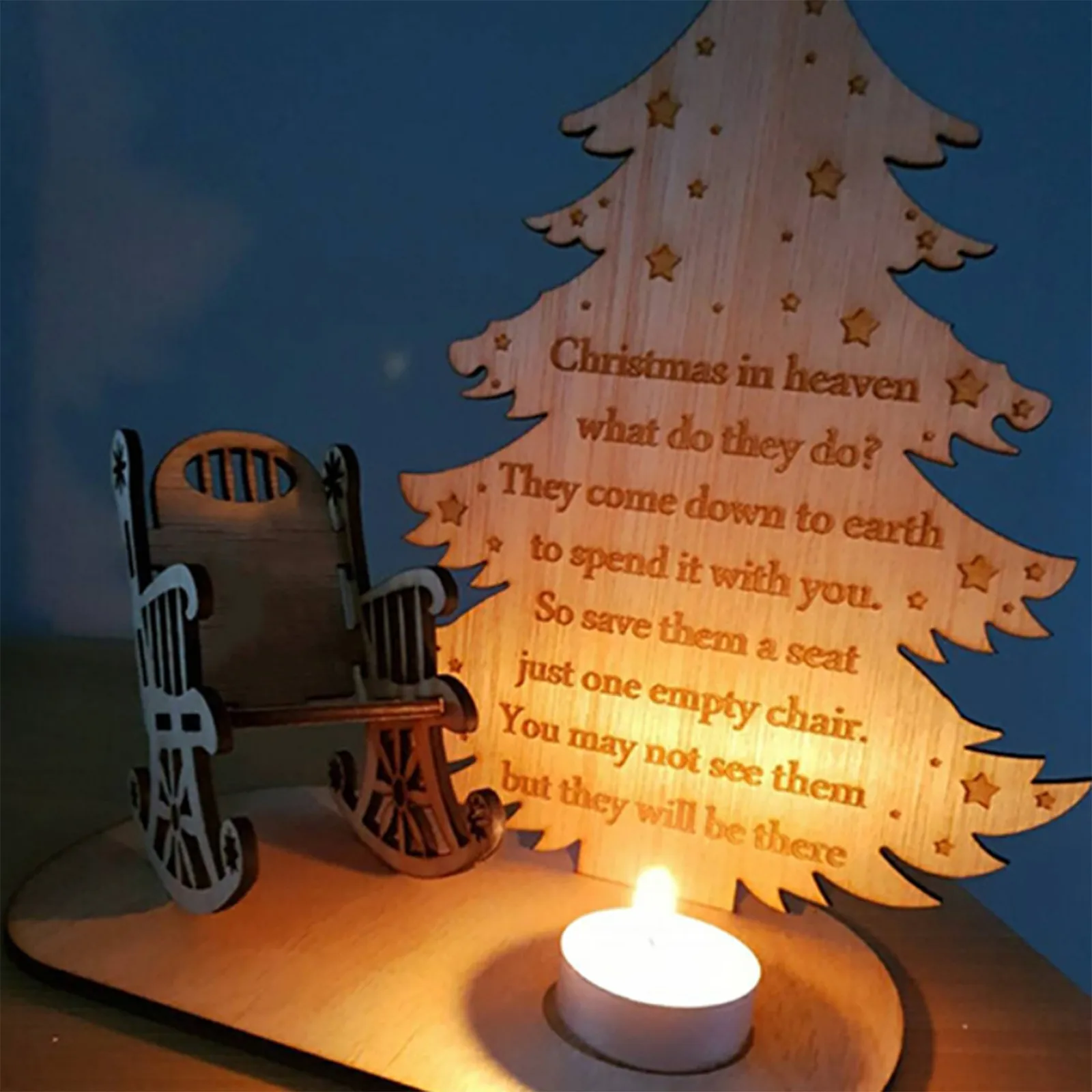Natal lembrança vela ornamento para lembrar entes queridos feliz natal  memória tealight castiçal suportes|Estatuetas e miniaturas| - AliExpress