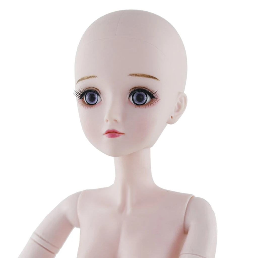 60cm 1/3  Doll Girls Head Mold Sculpt Model with Charming 4D Eyes Gift