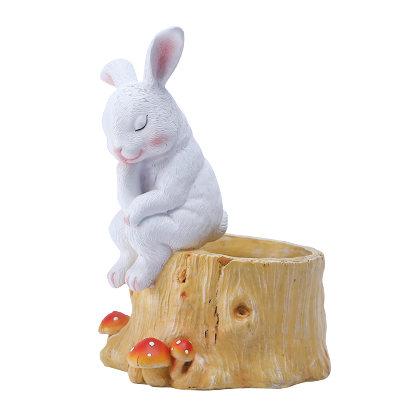 Succulent Planter Pot Bunny Statue Window Box Desk Organizer Lawn Decoration