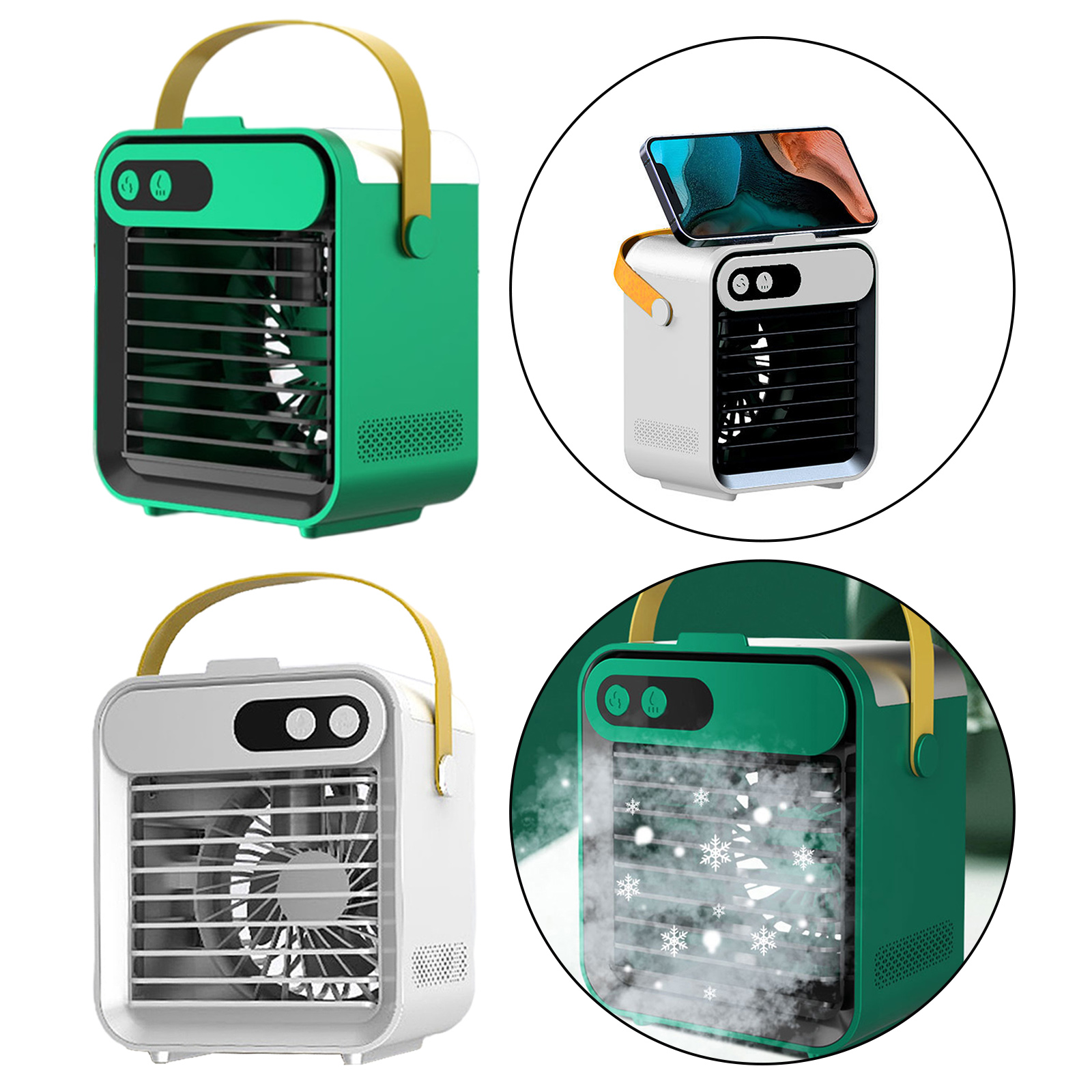 Portable USB Air Conditioner Fan Air Cooler Desktop Cooling Fan Low Noise