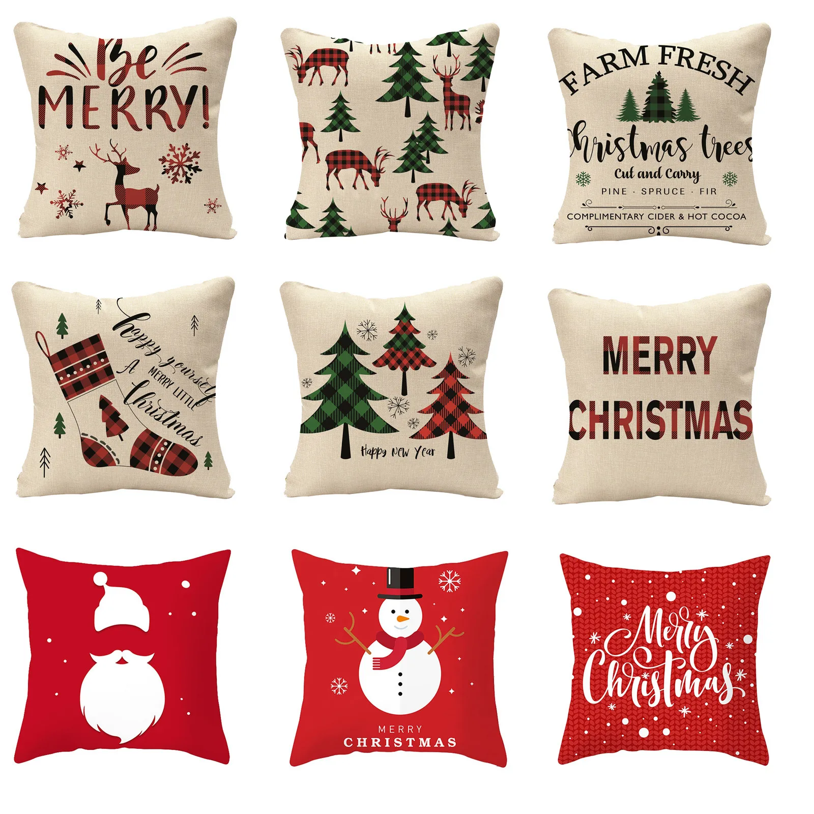 Christmas Pillowcase,Rectangle Merry Xmas Letters Printed Cushion Cover Party Home Decor Pillowslip 30X50cm 30X50cm, Red 