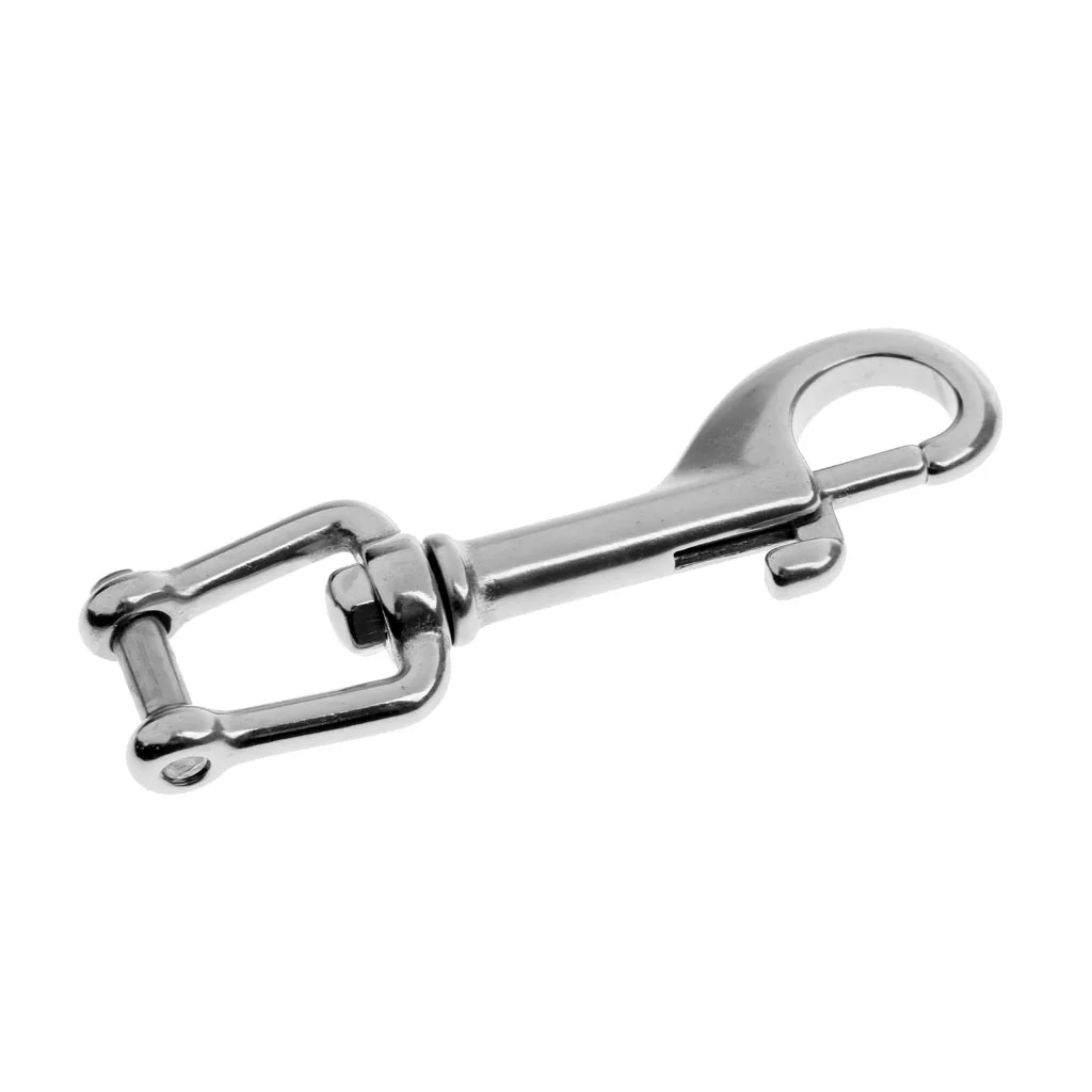 Hook Fastener Hook Clip Dog Clasps Carabiners Swivel Stainless Steel - 8.5x2.3cm
