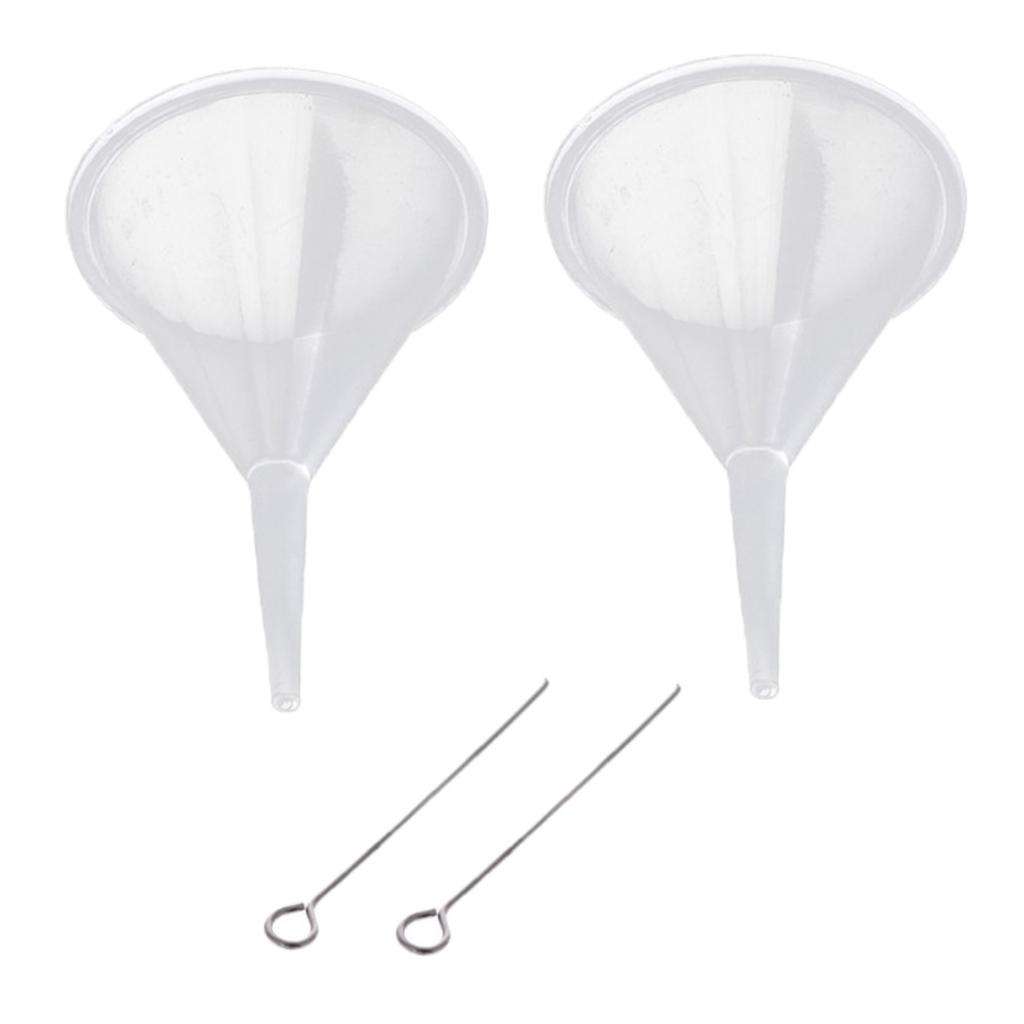 2 Piece Mini Funnel Plastic Metal Small Funnels For Cremation Jewelry Fill Kit
