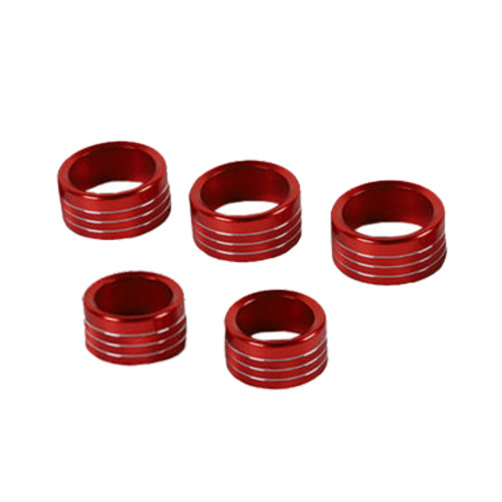 5 P ks Aluminum Center Console   Radio Switch Knob Cover Trim Rings For  RAM 1500 2018+