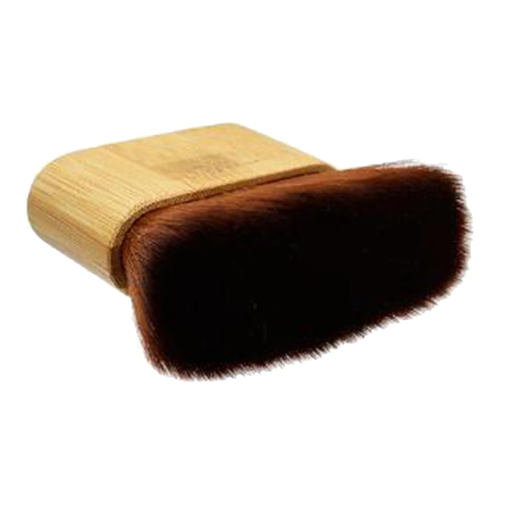 Barber Hairdressing Hair Cutting Neck Duster Soft Brush With Wooden Handle