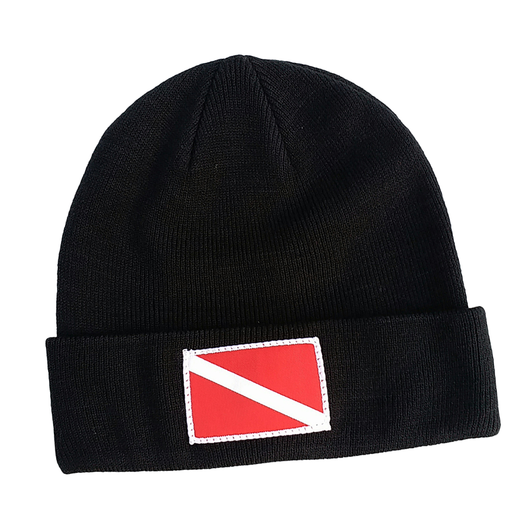  Unisex   Adult   Men   Women   Dive   Flag  /  Diver   Down   Scuba   Diving   Knit   Beanie   Hat 