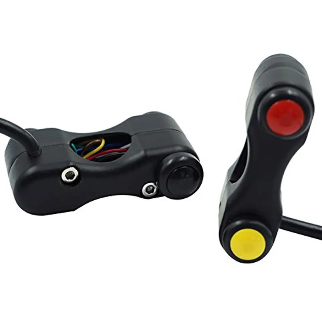 12V Motorcycle 22mm Handlebar Switches Headlight Hazard Brake Fog Lights Horn ON OFF Start Switch 3 Buttons