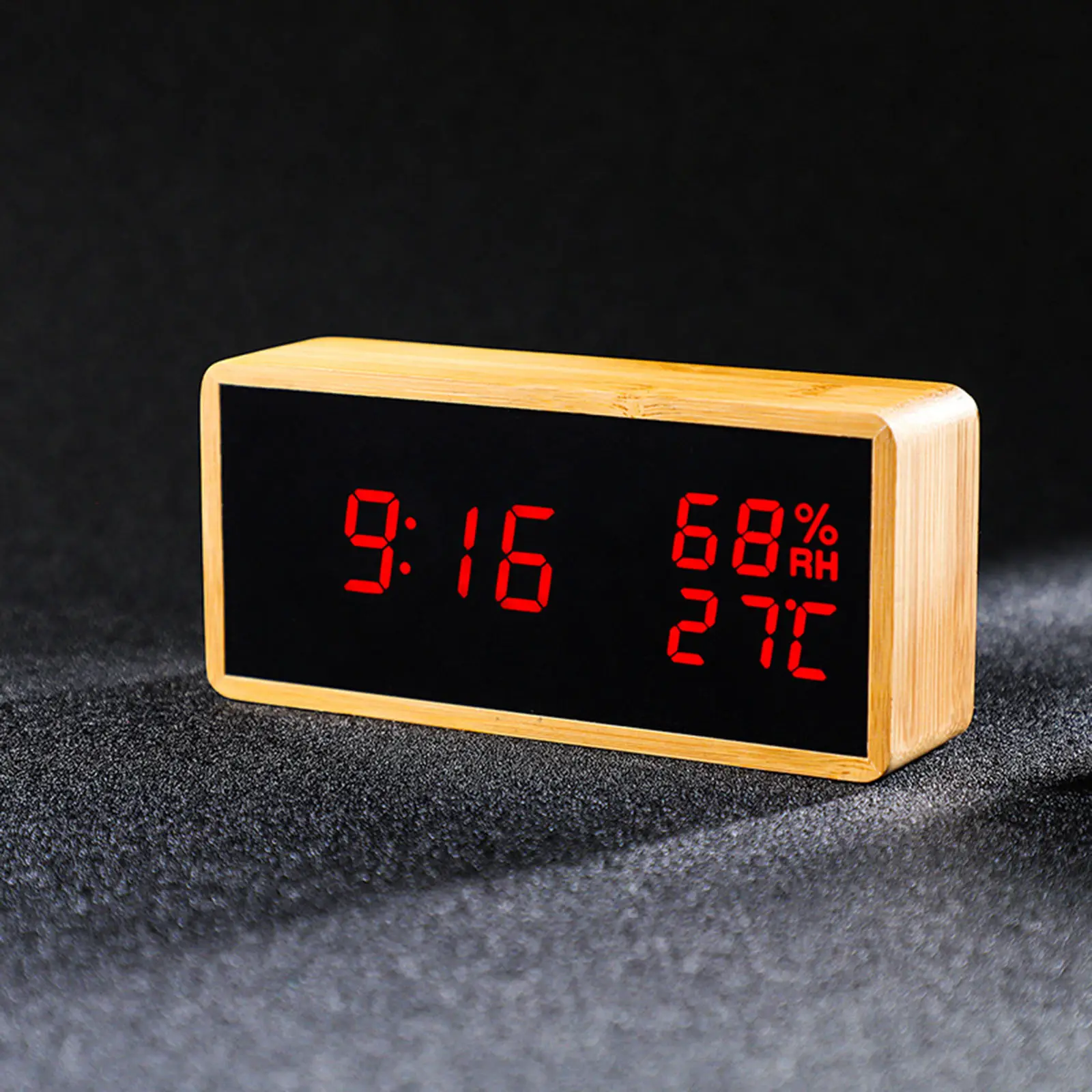 Modern Digital Alarm Clock with Snooze 12/24H Thermometer 5